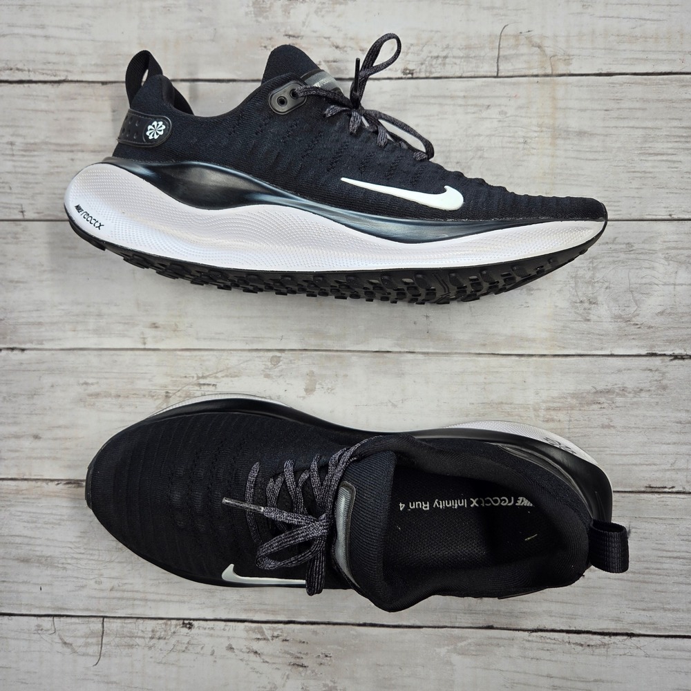 Nike ReactX Infinity Run 4 Running Shoes Women 12 Black White DR2670-001